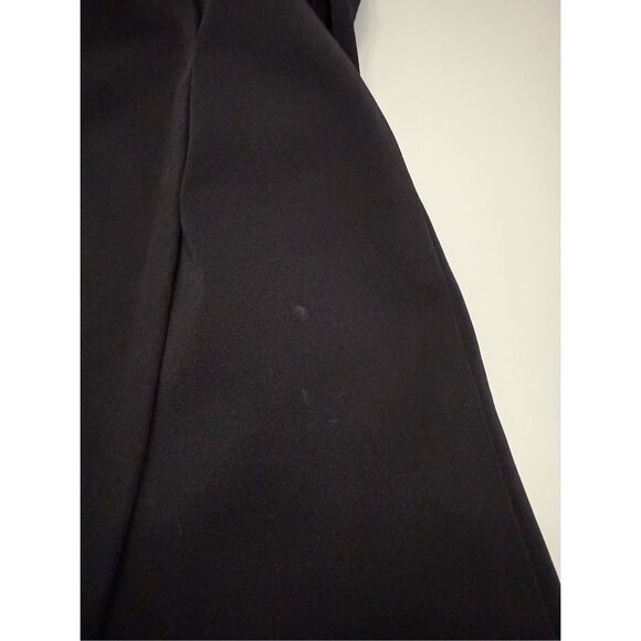 Ieena for Mac Duggal Womens Black Long Sleeve Feathered Trim Tuxedo Dress Size 2 - Picture 6 of 6